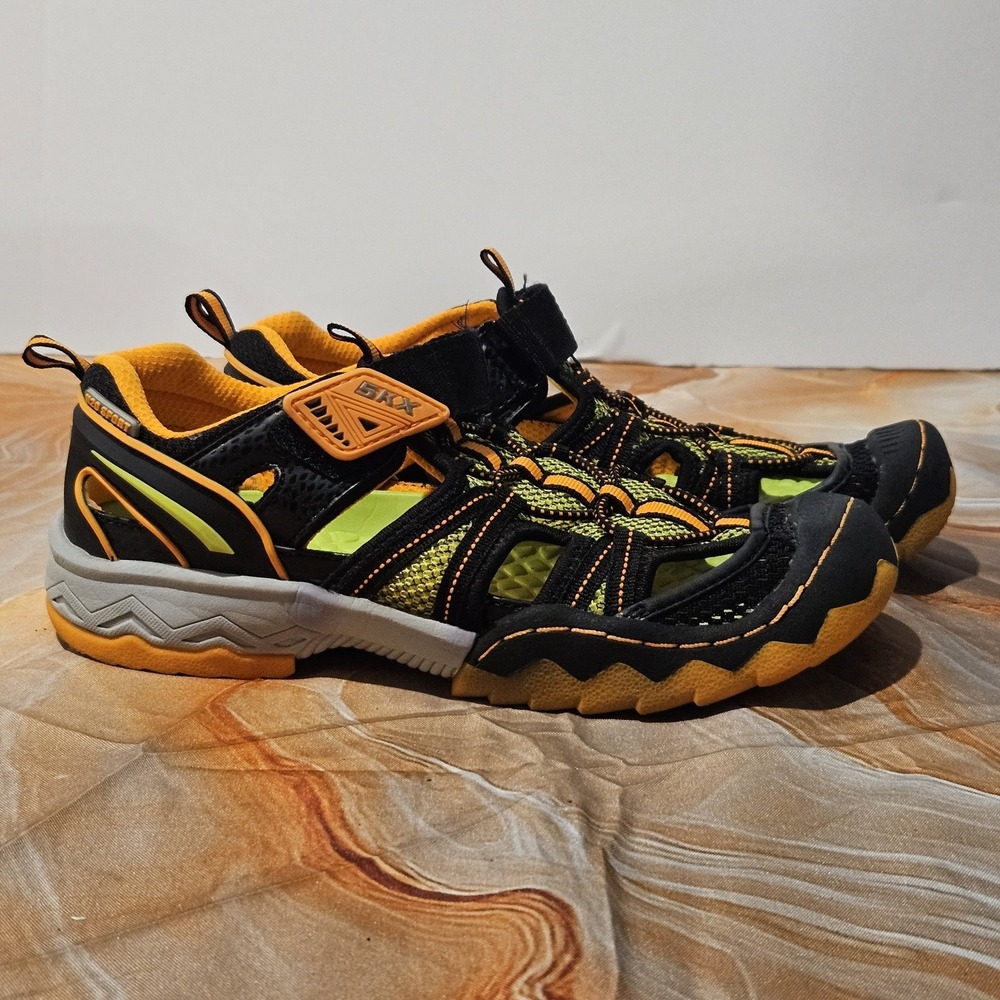 Skechers H2O Sport Boys Size 3 Water Shoes Black Orange Green SN92290L